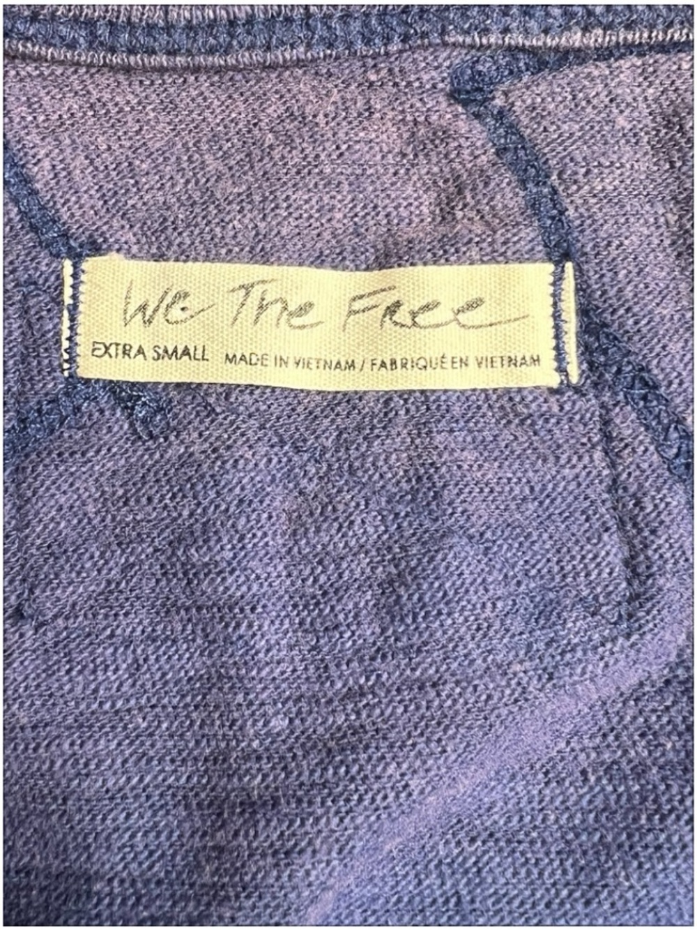 Free People We The Free Vanguard Crop Pullover NWT Blue Purple XS - Picture 9 of 11